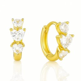 Kolczyki ze stali szlachetnej platerowane 14k złotem, zapięcie angielskie KST3421