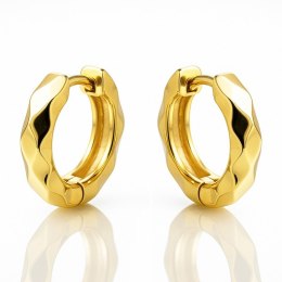 Kolczyki ze stali szlachetnej platerowane 14k złotem, zapięcie angielskie KST3433