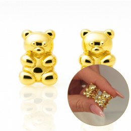 Kolczyki ze stali szlachetnej platerowane 14k złotem, zapięcie angielskie KST3464