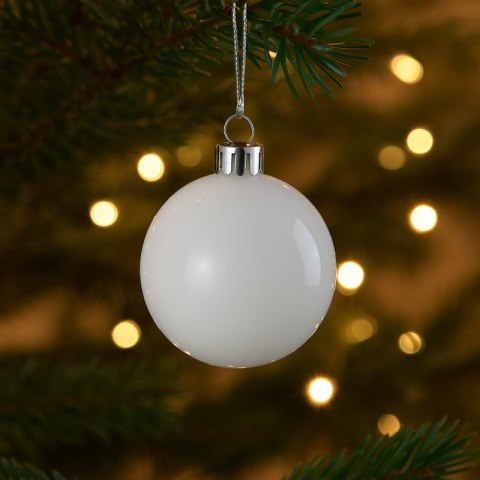 Komplet bombek 100szt. w opakowaniu białe, bombki na choinkę BSN40