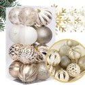 Komplet bombek 16sztuk w opakowaniu 8cm złote, bombki na choinkę BSN43