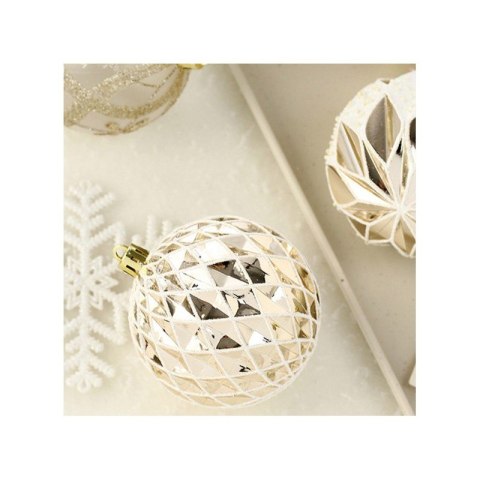 Komplet bombek 16sztuk w opakowaniu 8cm złote, bombki na choinkę BSN43