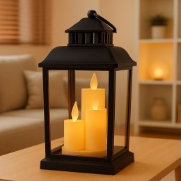 Lampion dekoracyjny LED z imitacją świec 12 x 23 cm - LAMP54WZ2