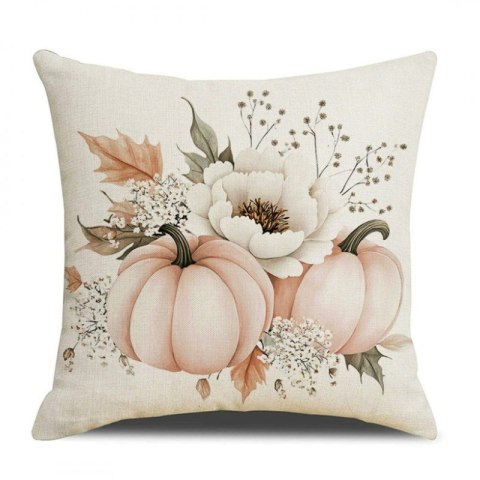 Poszewka na poduszkę 45x45cm piękny druk jesień, dynie - POD240