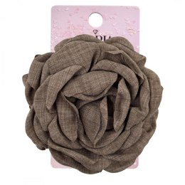 Spinka do włosów duża klamra XL kwiat róża brązowa 9cm SP288BR