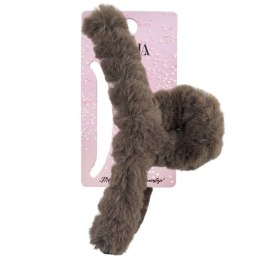 Spinka do włosów klamra futerko brązowa SP240BR