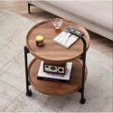 Stolik kawowy dwupoziomowy 50x50x64cm mobilny STL22