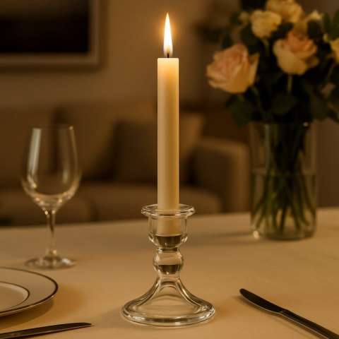 Świecznik dekoracyjny, szklany Glamour 10 cm - SW13