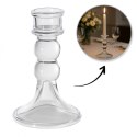 Świecznik dekoracyjny, szklany Glamour 12,5 cm - SW17