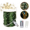 Zewnętrzne/ wewnętrzne lampki choinkowe drucik 1000 LED 100m, ciepłe białe LAMP35CB