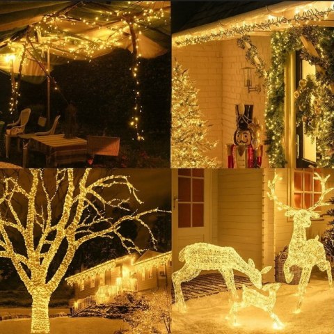 Zewnętrzne/ wewnętrzne lampki choinkowe drucik 1000 LED 100m, ciepłe białe LAMP35CB