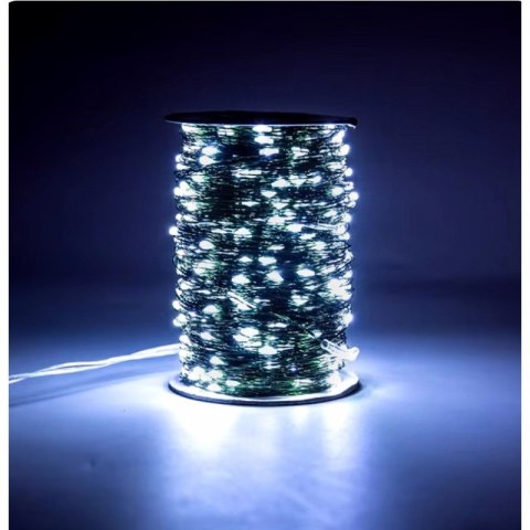 Zewnętrzne/ wewnętrzne lampki choinkowe drucik 1000 LED 100m, zimne białe LAMP35B