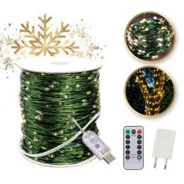 Zewnętrzne/ wewnętrzne lampki choinkowe drucik 500 LED 50m, ciepłe białe LAMP36CB