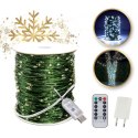 Zewnętrzne/ wewnętrzne lampki choinkowe drucik 500 LED 50m, zimne białe LAMP36B