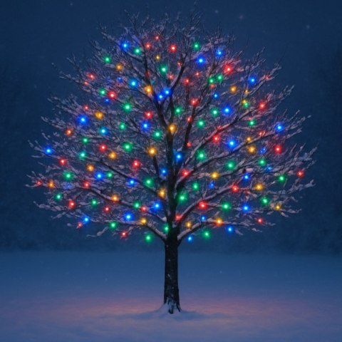 Zewnętrzne/wewnętrzne lampki choinkowe drucik 500 LED 50m, Multikolor LAMP36MULTI