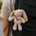 Brelok do kluczy puchaty KRÓLIK, pluszowy beżowy BRL368K