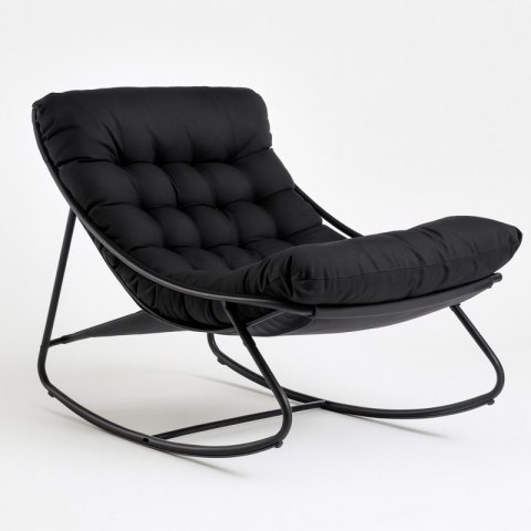 Fotel Bujany na biegunach ogrodowy do salonu tarasowy bujak kokon LEŻANKA KR38CZ