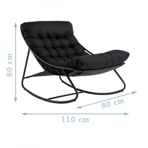 Fotel Bujany na biegunach ogrodowy do salonu tarasowy bujak kokon LEŻANKA KR38CZ