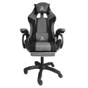Fotel gamingowy obrotowy STRIKE z podnóżkiem i poduszkami, szary KO40SZ
