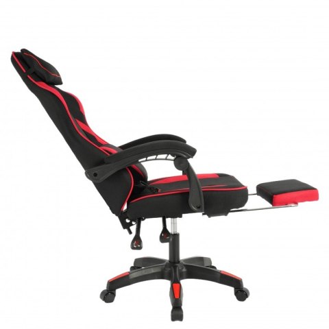 Fotel gamingowy obrotowy VECTOR z masażerem i podnóżkiem KO48CZE