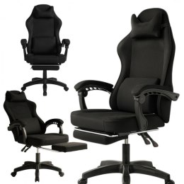 Fotel gamingowy obrotowy VECTOR z masażerem i podnóżkiem KO48CZ