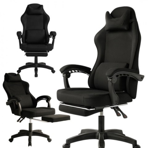 Fotel gamingowy obrotowy VECTOR z masażerem i podnóżkiem KO48CZ