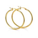 Kolczyki ze stali szlachetnej pozłacane 14k złotem, KOŁA 4,5 cm KST3537