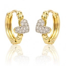 Kolczyki ze stali szlachetnej pozłacane 14k złotem, KST3482