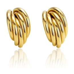 Kolczyki ze stali szlachetnej pozłacane 14k złotem, dekoracyjne KST3461