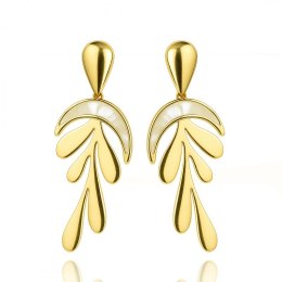 Kolczyki ze stali szlachetnej pozłacane 14k złotem, wiszące KST3442