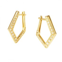 Kolczyki ze stali szlachetnej pozłacane 14k złotem, wiszące KST3517