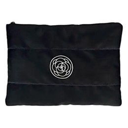 Kosmetyczka damska pikowana duża, wodoodporna czarna 22 x 31cm KS144CZ