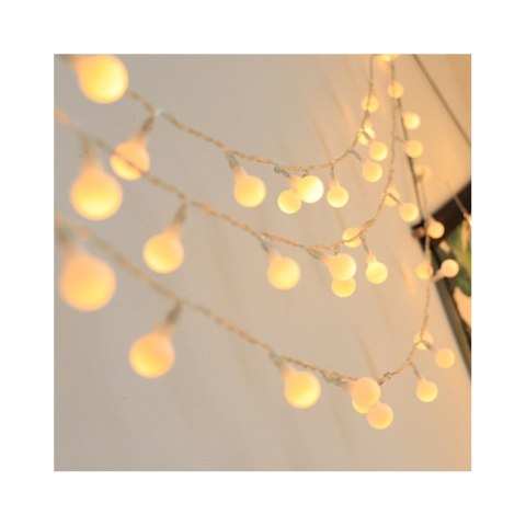 Światełka lampki kulki wewnętrzne/ zewnętrzne 71 LED Białe Ciepłe, 2 tryby LAMP46
