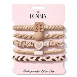 Zestaw frotek gumek 5w1 na plakietce beż GUM192