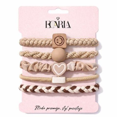 Zestaw frotek gumek 5w1 na plakietce beż GUM192