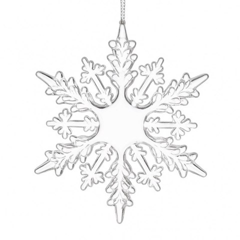 Zestaw zawieszek płatki śniegu transparentne śnieżynki 12szt. w opakowaniu BSN69
