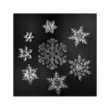 Zestaw zawieszek płatki śniegu transparentne śnieżynki 12szt. w opakowaniu BSN69