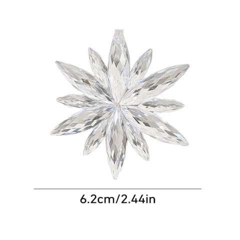 Zestaw zawieszek transparentne śnieżynki 12szt. w opakowaniu BSN70