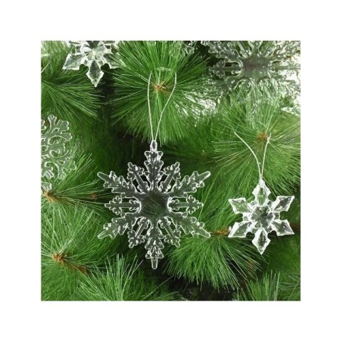 Zestaw zawieszek transparentne śnieżynki 12szt. w opakowaniu BSN71