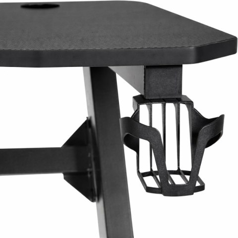 Biurko gamingowe, komputerowe z uchwytami na słuchawki, wodę 120 x 60 x 75 cm czarne STL25CZ