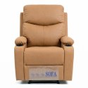Fotel, sofa rozkładana jednoosobowa VERO z uchwytem na napój, ekoskóra karmel SOF01KAR