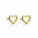 Kolczyki SERCA ze stali szlachetnej platerowane 14k złotem, delikatne KST3401