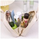 Kosmetyczka organizer na kosmetyki z rączką 17x7x19cm kremowa KS128B