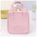 Kosmetyczka organizer na kosmetyki z rączką 17x7x19cm różowa KS128R