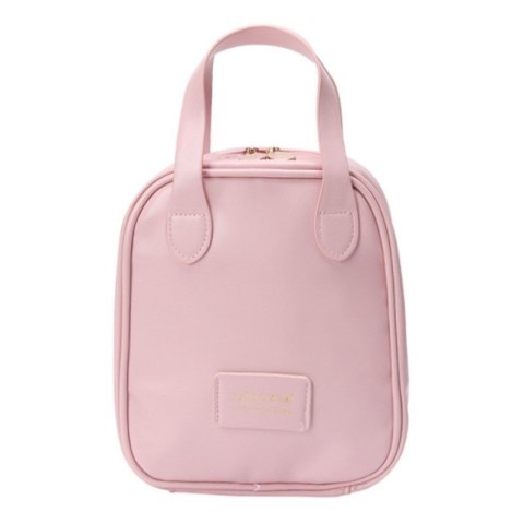 Kosmetyczka organizer na kosmetyki z rączką 17x7x19cm różowa KS128R