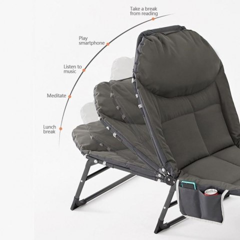 Łóżko turystyczne, polowe, kanadyjka 200 x 64cm składane z kieszonką AR06SZ