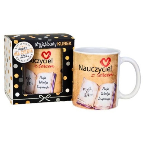 kubek ceramiczny Nauczyciel z sercem