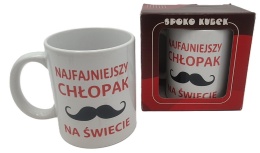 kubek ceramiczny w ozdobnym opakowaniu 