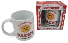 kubek ceramiczny w ozdobnym opakowaniu 
