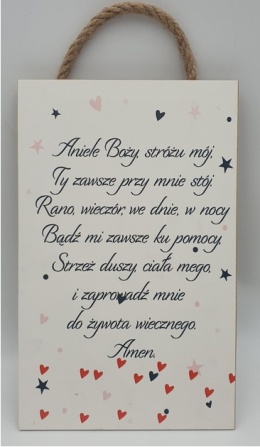 tabliczka / obraz do zawieszenia 20 x 30 cm Aniele Boży Stróżu Mój